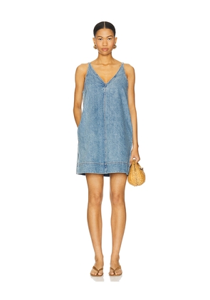 PISTOLA Tavi Pop Over Dress in Blue. Size L. Also in S.