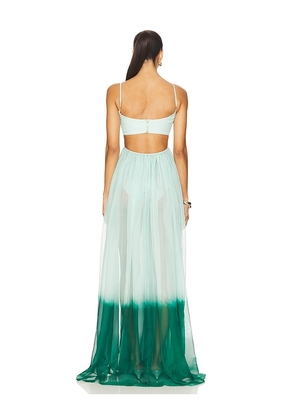 SAU LEE Gia Dress in Green. Size 10. Also in 4.