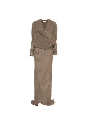 ENTIRE STUDIOS V-neck draped maxi dress - Green