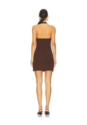 Runaway The Label Franca Mini Dress in Chocolate. Size M. Also in XS.
