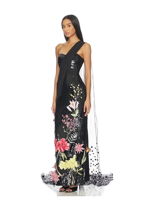 AFEW Rahul Mishra Saree Gown in Black. Size M. Also in S.