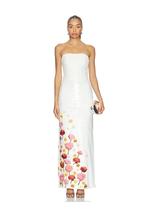 AFEW Rahul Mishra Rahul Mishra Sequined Corset Maxi Dress in White. Size L. Also in M, S, XL, XS.