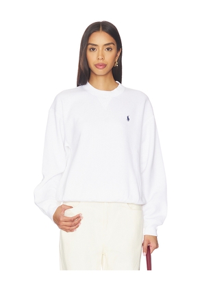 Polo Ralph Lauren Arctic Fleece Knit Long Sleeve Crew Neck Sweatshirt in White. Size M. Also in S, XS, XXL, XXS.