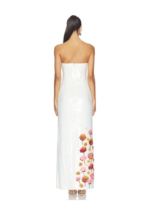 AFEW Rahul Mishra Rahul Mishra Sequined Corset Maxi Dress in White. Size L. Also in XS, S, M, XL.