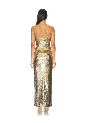 retrofete Amulet Dress in Metallic Gold. Size XS. Also in S.