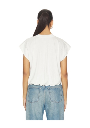 PISTOLA Millie Bubble Tee in White. Size XS. Also in S, M, L.