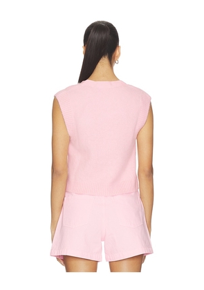 PISTOLA Maxine Sweater Vest Top in Pink. Size XS. Also in S, M, L, XL.