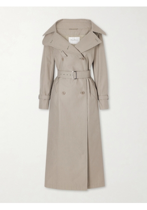 Max Mara - Belted Cotton-gabardine Trench Coat - Gray - UK 4,UK 6,UK 8,UK 10,UK 12