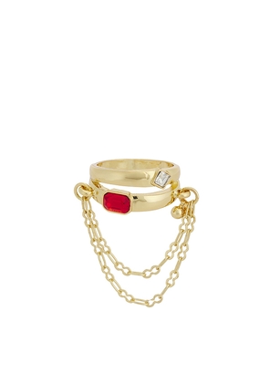 petit moments Ritual Ring in Red. Size 6. Also in 7, 8.