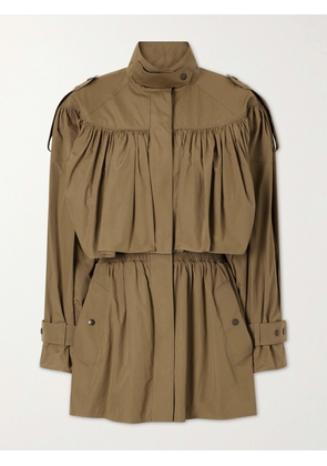 Chloé - Organic Cotton-poplin Coat - Green - FR 34,FR 36,FR 38,FR 40,FR 42,FR 44