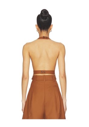 Ronny Kobo Lido Vest in Rust. Size L. Also in XS, S, M.
