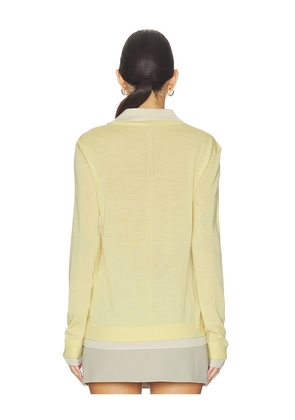 Rag & Bone Anne Long Sleeve Layered Polo in Yellow. Size L. Also in XS, S, M.