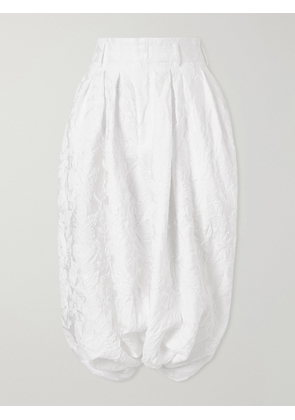 Comme des Garçons - Pleated Jacquard-knit Wide-leg Pants - Neutrals - x small,small,medium,large