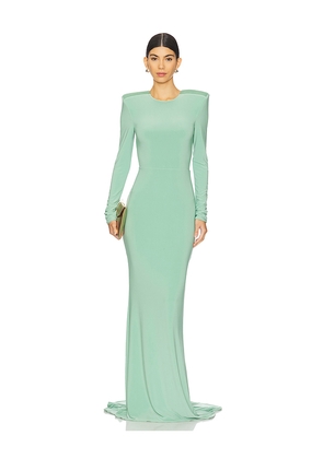 Zhivago Forte Gown in Sage,Teal. Size 6. Also in 8.