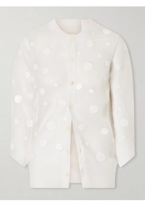 Junya Watanabe - Polka-dot Knitted Cardigan - White - small,medium,large