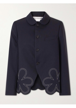 Comme des Garçons GIRL - Embroidered Gabardine Blazer - Blue - x small,small,medium,large