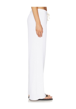 perfectwhitetee Waffle Pants in White. Size L. Also in XS, S, M, XL.
