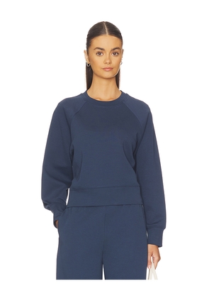 perfectwhitetee Travel Crew Neck Sweatshirt in Navy. Size L. Also in XS, S, M, XL.