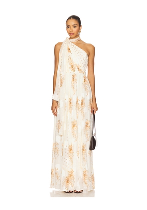 Ulla Johnson Angelique Draped Scarf Gown in Cream. Size 12. Also in 10.