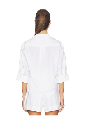 Rag & Bone Lucia Poplin Shirt in White. Size L. Also in XS, S, M.