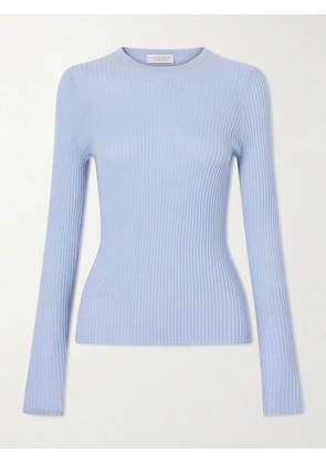 Gabriela Hearst - Ribbed Cashmere And Silk-blend Sweater - Blue - x small,small,medium,large,x large