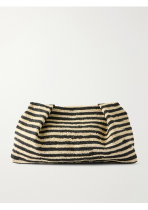 SENSI STUDIO - Medium Two-tone Sisal Clutch - Black - One size