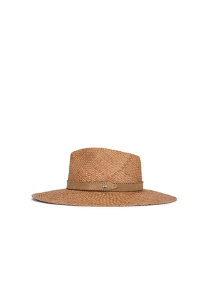 Rag & Bone Western Straw Fedora Hat in Beige. Size L. Also in S, M.