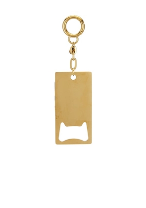 petit moments Bottle Opener Carabiner Keychain in Metallic Gold.