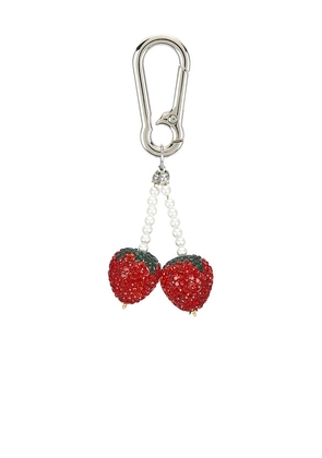 petit moments Picnic Keychain in Metallic Silver.