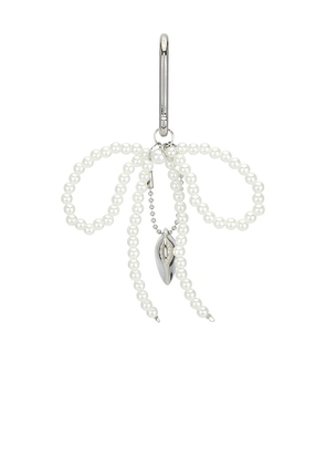 petit moments Lolita Keychain in Metallic Silver.