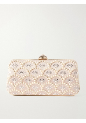 Valentino Garavani - Carry Secrets Embellished Satin Clutch - Orange - One size