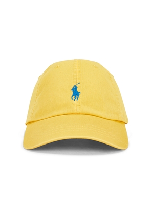 Polo Ralph Lauren Twill Classic Sport Cap Hat in Yellow.