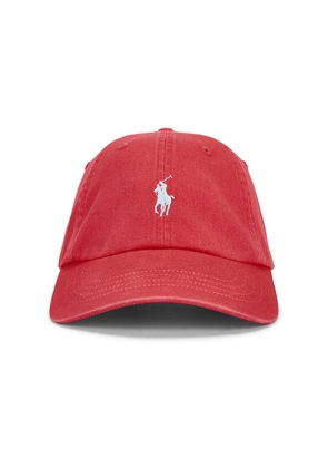 Polo Ralph Lauren Twill Classic Sport Cap Hat in Coral.