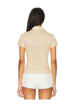With Jean Mikayla Top in Beige. Size M. Also in XXS, XS.