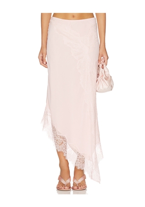 Tularosa Marisa Maxi Skirt in Blush. Size L. Also in XS, XXS, S, M, XL.