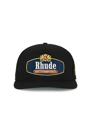 Rhude Racing Crest Hat in Black.