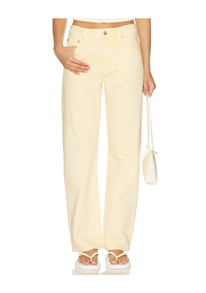 PISTOLA Lexi Mid Rise Bowed Straight Jeans in Yellow. Size 23. Also in 24, 25, 26, 27, 28, 29, 30, 31, 32, 33.