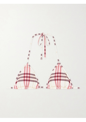 Burberry - Sadie Checked Bikini Top - Pink - xx small,x small,small,medium,large,x large,xx large