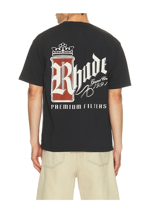 Rhude Fumar 91 Tee in Black. Size L. Also in M, S, XL/1X, XXL/2X.