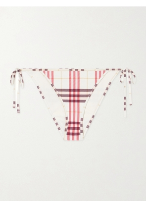 Burberry - Sadie Checked Bikini Briefs - Pink - xx small,x small,small,medium,large,x large,xx large