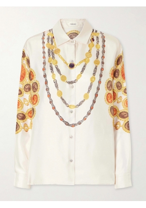 Versace - Printed Silk-twill Shirt - Brown - IT36,IT38,IT40,IT42,IT44,IT46,IT48,IT50