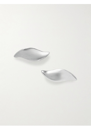 KHAITE - Leaf Silver-tone Clip Earrings - One size