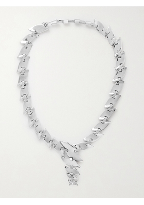 KHAITE - Leaf Silver-tone Necklace - One size