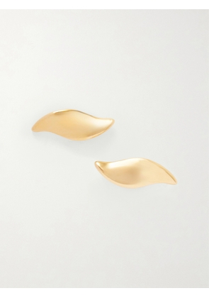 KHAITE - Leaf Gold-plated Earrings - One size