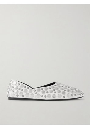 KHAITE - Jane Studded Leather Flats - White - IT35,IT36,IT36.5,IT37,IT37.5,IT38,IT38.5,IT39,IT39.5,IT40