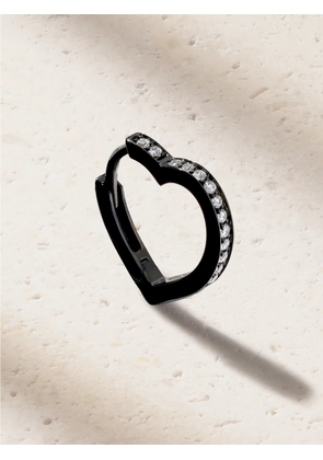 Repossi - Antifer Heart Small 18-karat Black Gold Diamond Single Earring - One size
