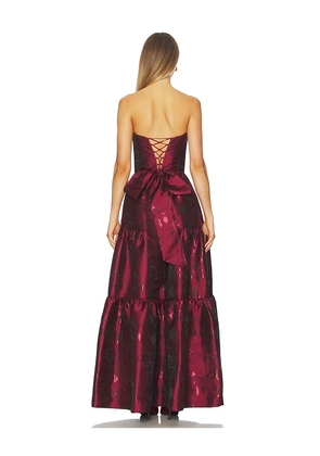 V. Chapman Vida Gown in Burgundy. Size 2. Also in 0.