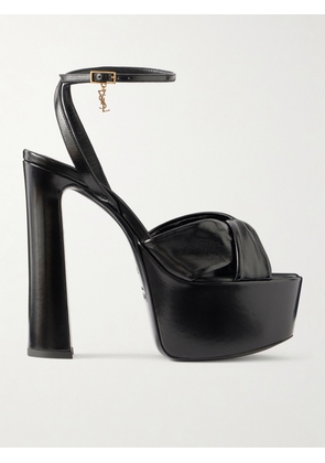 SAINT LAURENT - Franciane Leather Sandals - Black - EU 36,EU 37,EU 38,EU 39,EU 40