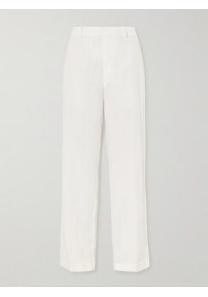 Polo Ralph Lauren - Pleated Linen Straight-leg Pants - White - US00,US0,US2,US4,US6,US8,US10,US12,US14