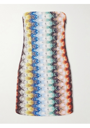 Missoni - Sleveless Striped Metallic Crochet-knit Mini Dress - Black - IT36,IT38,IT40,IT42,IT44,IT46,IT48